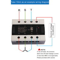 Haute puissance 24 ~ 480VAC 10A 25A 40A 60A 80A 100A 120A AC-AC relais à semi-conducteurs SSR triphasé à usage général