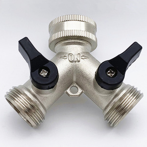 Garden Water Connector Y Shaped Zinc Alloy 1/2 Inch Threaded <b>Splitter</b> Valve For Irrigation <b>Hose</b> Adapter - Product Image 1