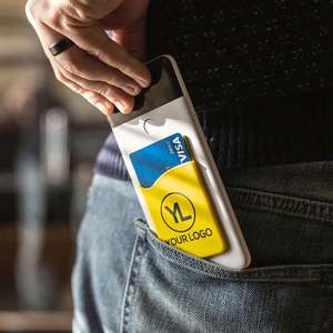 Portefeuille de téléphone portable promotionnel avec logo personnalisé, porte-cartes de crédit portable en caoutchouc, style simple, impression sérigraphique, cadeaux promotionnels - Product Image 6