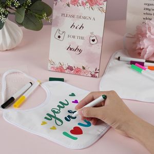 53pcs <strong>Baby</strong> Shower Games White <strong>Baby</strong> Bibs Design Games <strong>Boys</strong> Girls Gender Reveal Party Gift DIY <strong>Baby</strong> Bodysuits Game <strong>Sets</strong> - Product Image 4