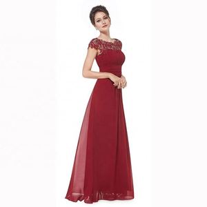 Abito <span class=keywords><strong>da</strong></span> sera in pizzo estivo elegante <span class=keywords><strong>e</strong></span> sottile in Chiffon <span class=keywords><strong>da</strong></span> <span class=keywords><strong>sposa</strong></span> <span class=keywords><strong>abiti</strong></span> lunghi <span class=keywords><strong>da</strong></span> <span class=keywords><strong>sposa</strong></span> - Product Image 5