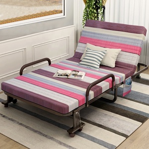 Toptan sünger malzeme rahat çekyat Metal kolları otel misafir odası için katlanır koltuk yatak çekyat - Product Image 4