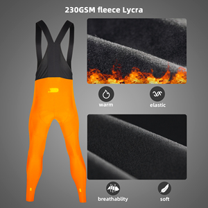 Darevie inverno antivento caldo in pile di ghiaia ciclismo calzamaglia termica <span class=keywords><strong>pantaloncini</strong></span> morbidi imbottiti ad alta elasticità bicicletta collant - Product Image 5