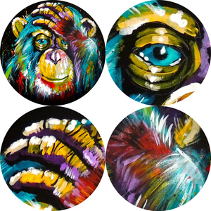 Aquarelle pensée singe <span class=keywords><strong>Art</strong></span> mural toile impressions abstrait animaux Pop <span class=keywords><strong>Art</strong></span> toile peintures décor mural photos pour chambre d'enfants - Product Image 3