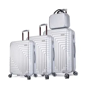 OMASKA कस्टम एबीएस ट्रॉली बैग 4 Pcs सेट ABS सामान स्पिनर 14 18 22 26 इंच पुरुषों पीसी सामान