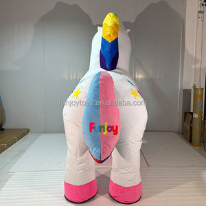 Costume de mascotte <span class=keywords><strong>licorne</strong></span> gonflable géant marchant à 4 pattes de 2/2 m avec des personnes debout à l'intérieur - Product Image 6
