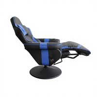 Fauteuil pivotant de loisirs en cuir bleu, rouge et jaune personnalisé pour la maison et le bureau