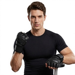 SAAR INDUSTRIES Unisex Customized Non-Slip for Closure Powerlifting Gloves for Weight Lifting <b>Synthetic</b> <b>Leather</b> Palm - Product Image 1