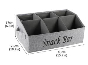 6 Compartments Separate <b>Storage</b> Snack Organiser <b>Fabric</b> Snack Bar Sweets <b>Storage</b> <b>Box</b> Kitchen - Product Image 3