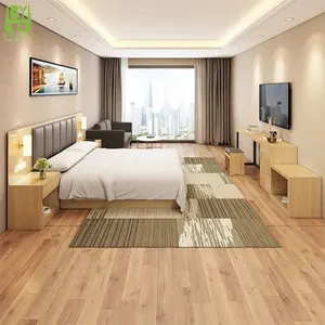 Hotel Single And Double Room Furniture Standard Full Set Of Chain Hotel Homestay Apartment Guest Room Express Furniture Wood K/D