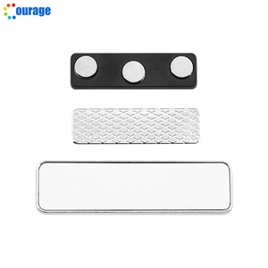 Offre Spéciale : Badges nominatifs vierges imprimables en or et argent avec aimant, étiquettes nominatives par sublimation avec plaque en aluminium, vente en gros - Product Image 2