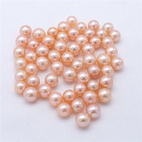 Perle d'eau douce naturelle de couleur pêche de forme ronde de qualité AAAA+ de 10 à 12 mm, perle lâche Edison