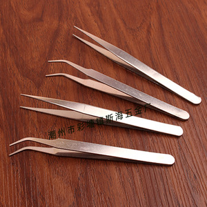 Pince à épiler en acier inoxydable gooi DIY TS-15 - Convient pour la numismatique, l'art, la réparation électronique, la beauté, le nail art, etc. - Product Image 3