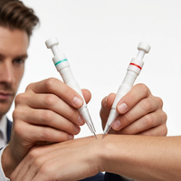 Stylo d'implantation capillaire professionnel en acier inoxydable, implanteur manuel Choi FUE DHI pour sourcils et barbe