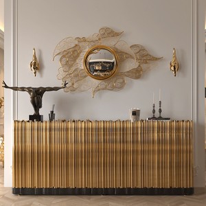 Acier inoxydable du Portugal-Miroir décoratif adapté à la vie en villa et comme miroir mural de couloir ajoutant une touche de - Product Image 3