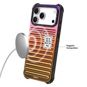 เคสโทรศัพท์ <span class=keywords><strong>YOUNGKIT</strong></span> สำหรับ iPhone 17 Pro Max แบบกระเป๋าเดินทาง วัสดุ TPU + อะลูมิเนียมอัลลอยด์ ลายไล่สีเลเซอร์ - Product Image 4