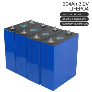 Baterai Li-ion 6000 siklus Lifepo4 Cell 3.2V 280ah 304Ah 340ah DIY 12V 24V 48V sistem penyimpanan energi surya