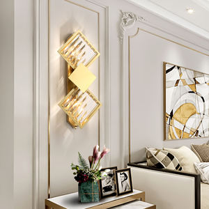 New Arrival Art Deco Wall Sconces Modern Gold Bedside Hotel Decorative Luxury Crystal Wall <b>Lamp</b> - Product Image 3