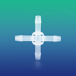 Connecteur croisé moulé en PP pour salle blanche, en polypropylène haute pureté, stérile, pour transfert de fluides, à usage unique, système d'assemblages AMI - Product Image 4