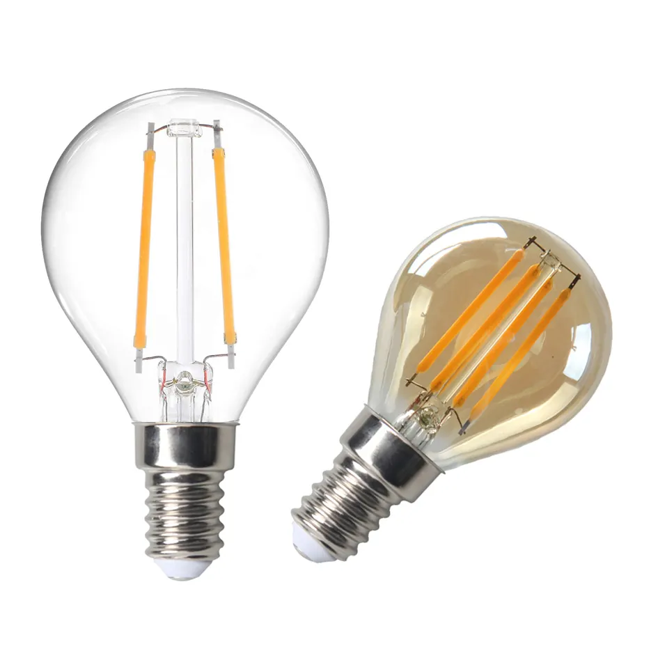 G45 Globe Edison LED Filament Light Bulb E26 E27 Base Dimmable Led Bulb String Lights 2W 4W 5W For Home Holiday Party Decoration