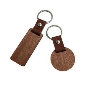 Porte-clés personnalisés en métal de qualité, accessoire cadeau pour amoureux, porte-clés promotionnels faits à la main en hêtre et bambou avec mousquetons - Product Image 4
