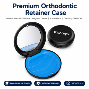 Estuche para Retenedores y Alineadores con Espejo para Guardar Protectores Bucales Nocturnos y Anti Ronquidos, <span class=keywords><strong>Caja</strong></span> <span class=keywords><strong>de</strong></span> Almacenamiento con Logotipo Impreso a Color Personalizado para <span class=keywords><strong>Invisalign</strong></span> - Product Image 3
