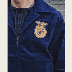 <strong>FFA</strong> Ami Kaji High-End Unisex Motorcycle <strong>Jacket</strong> Vintage American Regular Sleeve Embroidered 100% Cotton Eco-Friendly Zipper - Product Image 6