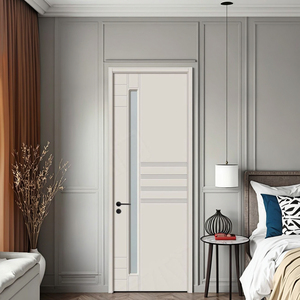 GUJIA-Tablero de madera contrachapada para interiores, <span class=keywords><strong>puertas</strong></span> francesas modernas insonorizadas, de melamina y <span class=keywords><strong>Formica</strong></span>, diseño pivotante, fabricado en hoteles y casas - Product Image 3