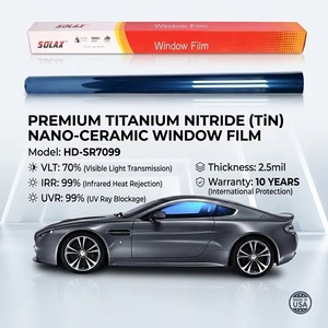ฟิล์มกรองแสงรถยนต์ 3M รุ่น New Vision Titanium Nitride Nano Ceramic สีดำ ป้องกันความร้อน ความคมชัดสูง - Product Image 1
