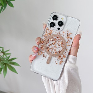 Sang Trọng Lá Ưa Thích Điện Thoại Bìa Từ Trong Suốt Bling Long Lanh Trường Hợp Điện Thoại Cho <span class=keywords><strong>Iphone</strong></span> 15 16 14 13 Pro Max - Product Image 3