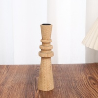 Porte-bougies ronds en bois élégants de haute qualité, accessoires de table modernes, lanterne faite à la main, décoration pour la maison et les restaurants