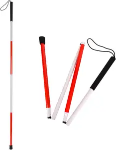 Voor Gehandicapten Mensen Hot Koop Blind Walking Stick Mobility Opvouwbare Witte Rietstok Pvc Aluminium Opp Tas Wandelen Aluminium Legering