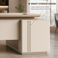 Bureau de direction en bois moderne, durable et luxueux, avec rangement, design modulaire, pour usage en bureau, multifonctionnel