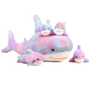 ODM/OEM Jouet requin long violet super doux en <span class=keywords><strong>peluche</strong></span> personnalisable design parent-enfant rembourrage en coton PP soulagement du stress - Product Image 1