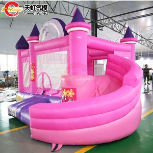 Gorila inflable Moonwalk de princesa rosa de 4,5x4m, Material de PVC para niños, <span class=keywords><strong>castillo</strong></span> hinchable residencial, uso en el jardín interior/exterior - Product Image 3