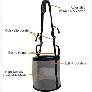 Muestra gratuita: Bolsa para alimento de caballos, bolsa de malla de nailon resistente para grano, correa ajustable con broche duradero y correas elásticas - Product Image 2