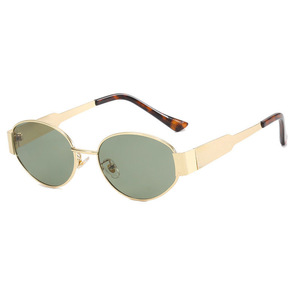Lunettes de soleil vintage à monture ronde et ovale, style européen et américain, pour un look tendance et un look urbain, unisexe - Product Image 3