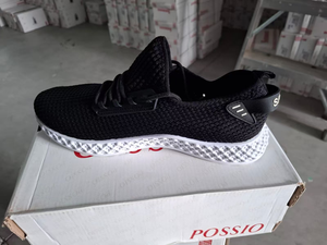 Scarpe da Corsa 224H con Tomaia in Mesh, Intersuola in EVA e Suola in Gomma, Unisex, Estive, Nere - Product Image 3