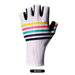 Striped Half <b>Finger</b> Cycling Gloves Breathable Anti-slip Shock Padded <b>Bike</b> Gloves Multi Color Options Road MTB Sports Riding - Product Image 2