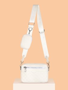 Large Capacity Fashionable Female Crossbody Bag Embroidered Thread Rhombock Design PU Zip New <b>Square</b> Single Shoulder Senior - Product Image 4