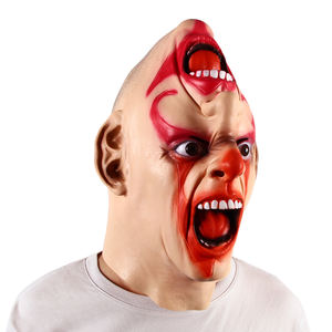 Masque intégral en latex drôle et amusant, peau pâle, <span class=keywords><strong>maquillage</strong></span> rouge vif, double <span class=keywords><strong>bouche</strong></span>, dents pointues, doux et confortable, masque de fête d'<span class=keywords><strong>Halloween</strong></span>, cosplay - Product Image 4