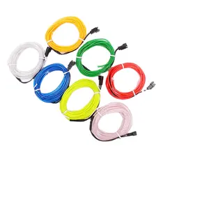 Red green white purple Ice Blue Orange Yellow Pink Batteries Operated Custom el wire led light