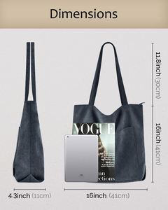 Women Corduroy Tote Bag Large Shoulder Hobo Bags Casual <b>Handbags</b> <b>Big</b> Capacity Shopping Work Bag - Product Image 2