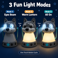 Lanterne de camping pour enfants en forme de Husky, lampe de tente LED rechargeable, 3 modes, batterie externe portable pour les aventures en plein air et la nuit
