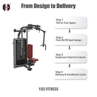 Machine de musculation professionnelle personnalisée et réglable pour l'entraînement du dos, des deltoides et des pectoraux, à charge sélective par poulie, certifiée CE
