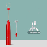 Mini mixeur à café portatif 3 vitesses, rechargeable par USB, faible bruit, en acier inoxydable, batteur à œufs, mixeur, mousseur à lait électrique