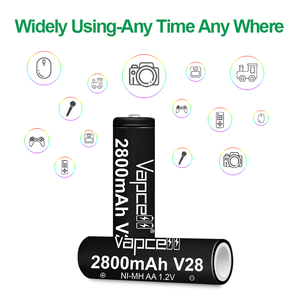 Аккумулятор AA Ni-MH, бесплатный образец, 1,2 В, 2800 мАч, объемный никель-металлогидридный цилиндрический небольшой аккумулятор - Product Image 5