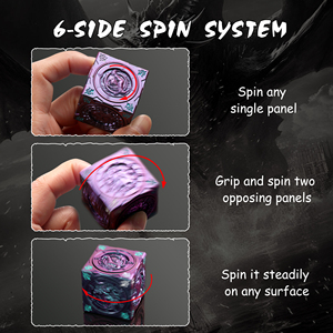 Màu Tím-Xanh thay đổi con xúc xắc RỒNG 6 mặt D & D Spinner <span class=keywords><strong>Cube</strong></span> cho RPG chơi game & thu gom - Product Image 4