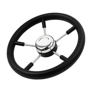 नए डिजाइन नाव सहायक नाव जहाज स्टीयरिंग हेल्ड स्टेनलेस स्टील स्टीयरिंग व्हील बोट पार्ट्स उपकरण - Product Image 3