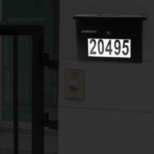 Buzón <span class=keywords><strong>de</strong></span> Pared con Cerradura, Números <span class=keywords><strong>de</strong></span> Casa Solares, Iluminación Nocturna, Números <span class=keywords><strong>de</strong></span> Dirección <span class=keywords><strong>de</strong></span> Metal, Buzón Exterior con Llaves - Product Image 6